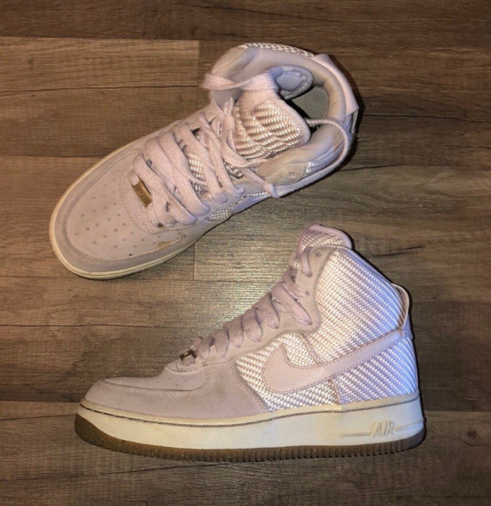 Nike Air Force 1 Premium High Top Lace-Up Sneakers Hot Lava 654440-800